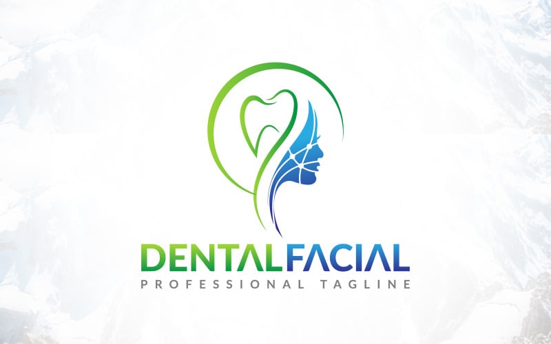dental teeth with facial surgery logo design original