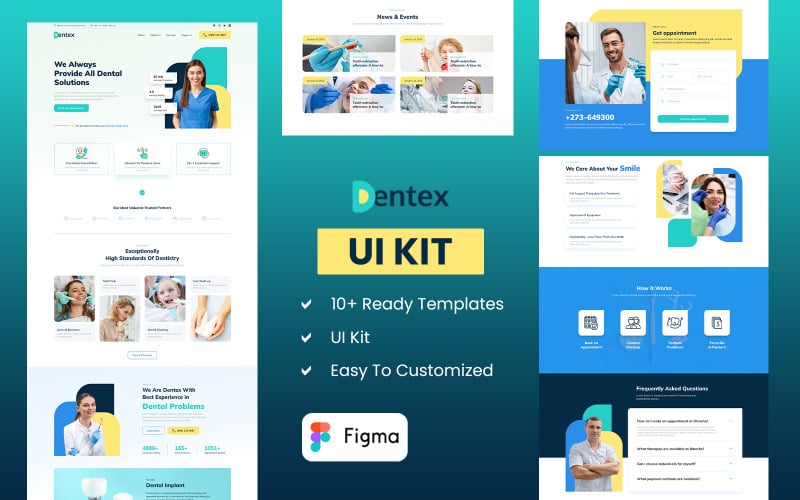 dentex dental care services figma ui kit original