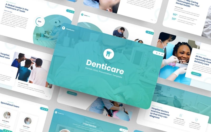 denticare dentist and dental clinic powerpoint template original