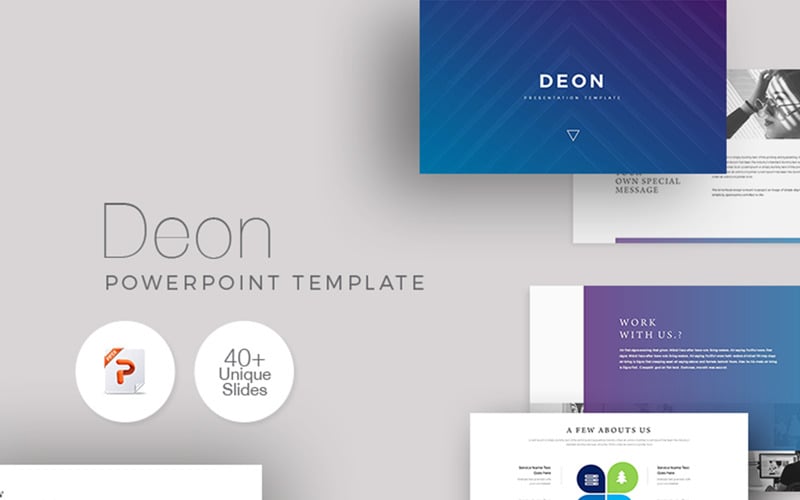 deon minimal clean powerpoint template original