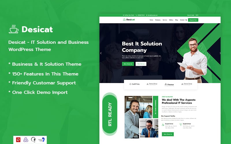 desicat it solution and business services wordpress theme original