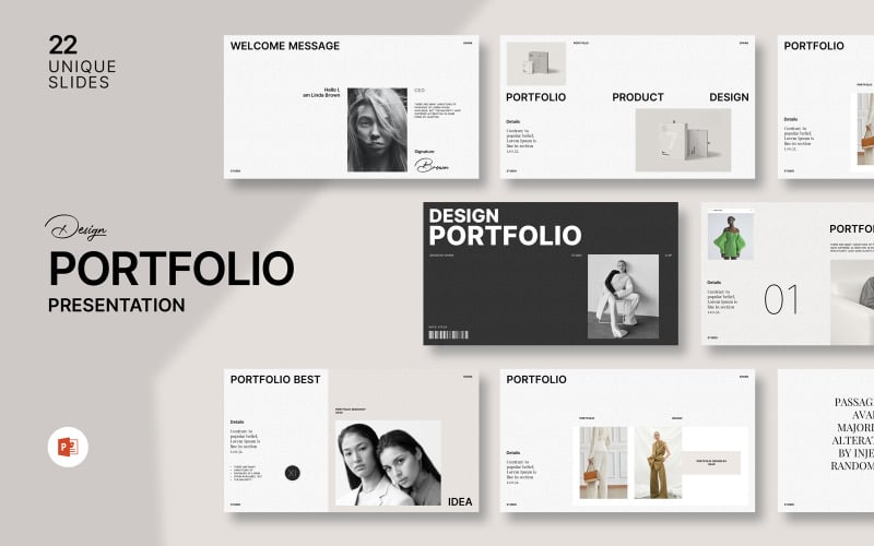 design portfolio powerpoint template original