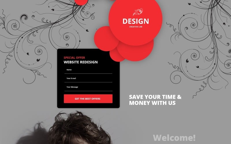 design studio responsive landing page template original