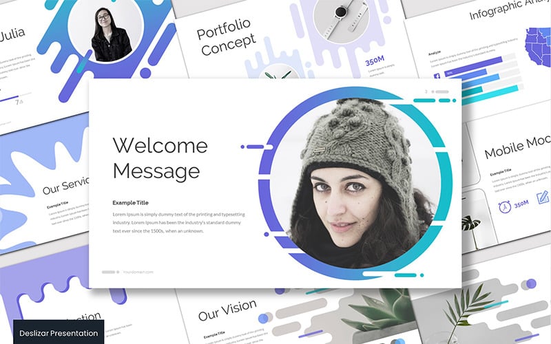 deslizar powerpoint template original