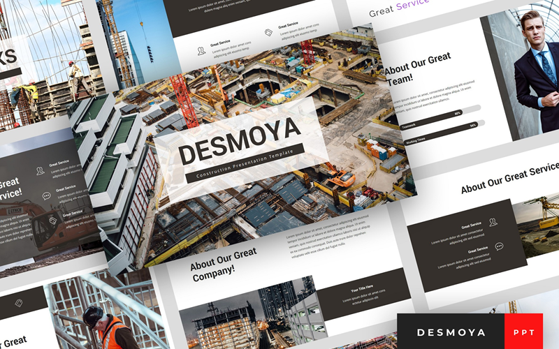 desmoya construction presentation powerpoint template original