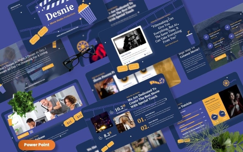 desnie movie production powerpoint template original