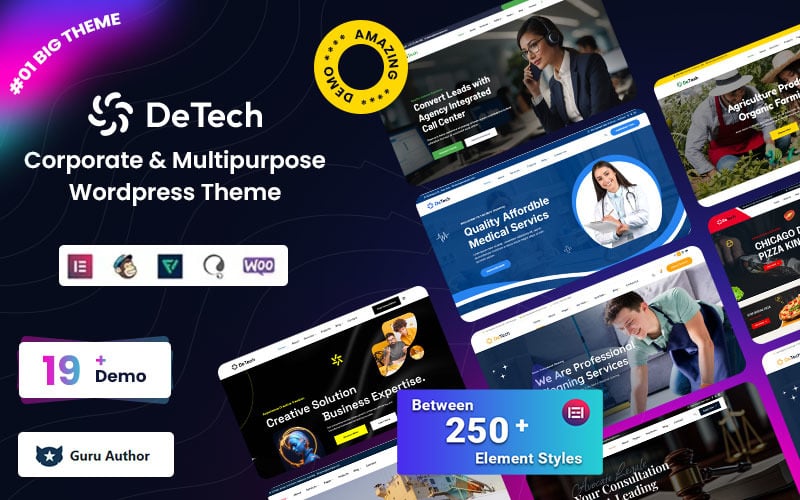 detech corporate amp multipurpose responsive wordpress theme original