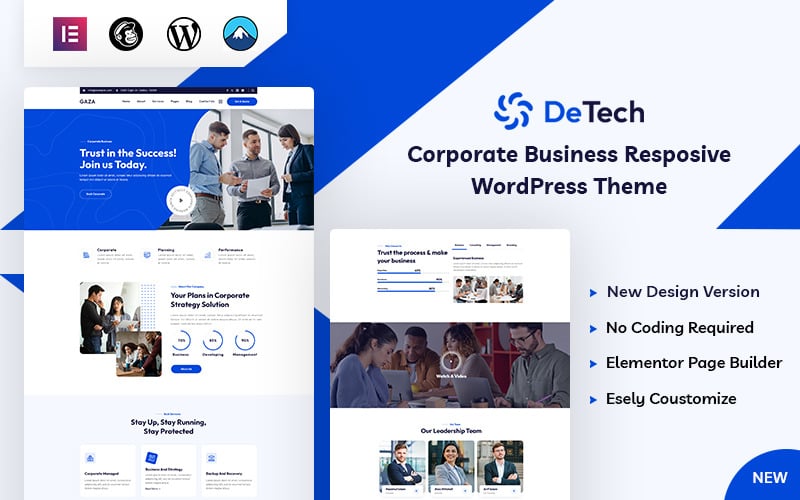 detech corporate wordpress theme original