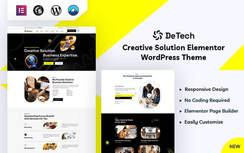 detech creative elementor wordpress theme original