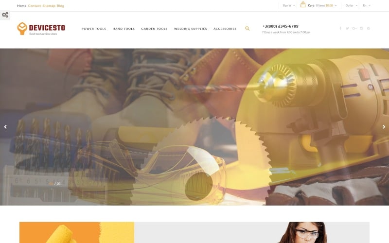 devicesto tools and supplies store prestashop theme original