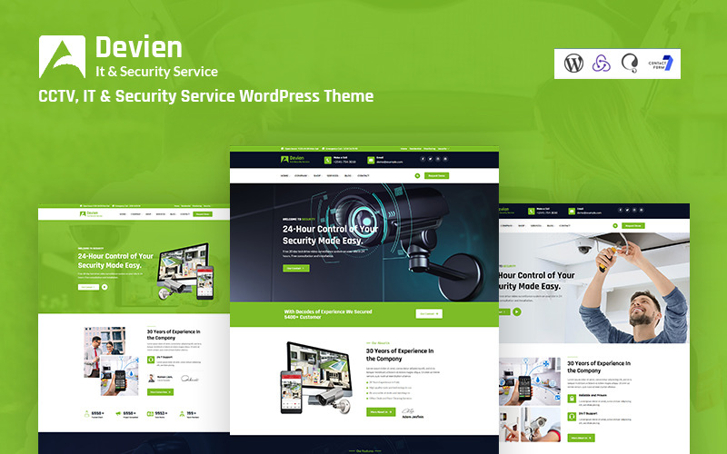 devien cctv it and security service responsive wordpress theme original