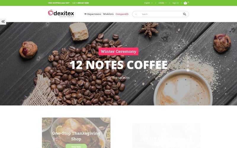 dexitex grocery market prestashop theme original