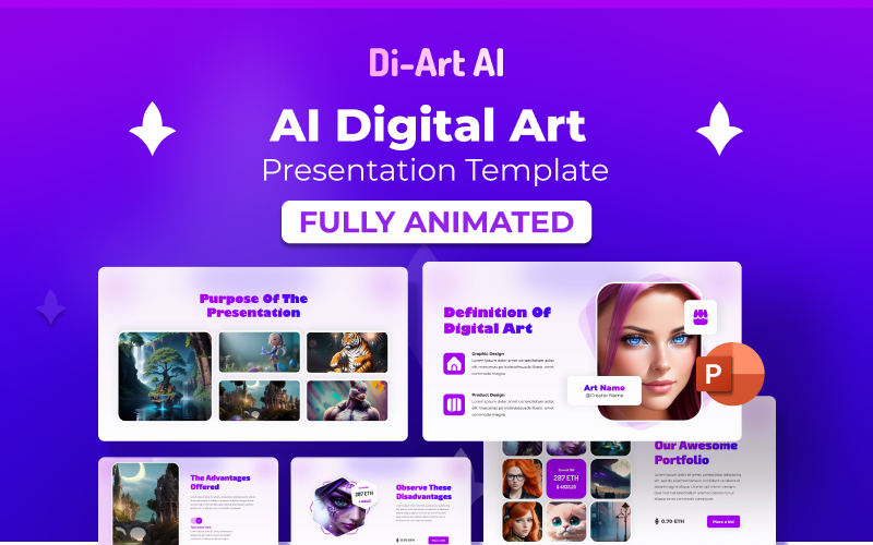 di art ai digital art powerpoint template original