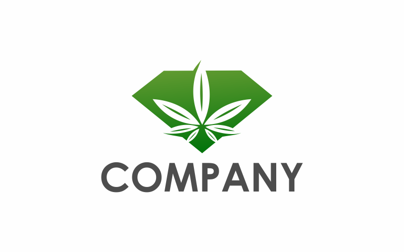 diamond cannabis logo template original
