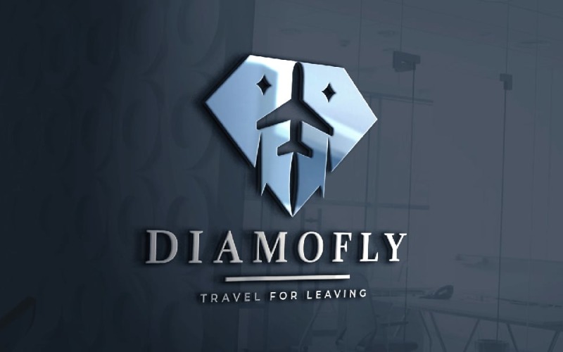 diamond fly travel professional logo original