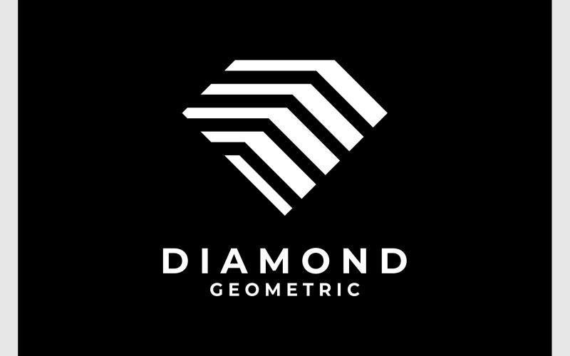 diamond gemstone geometric abstract logo original