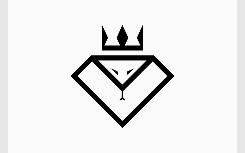 diamond gemstone snake crown logo original