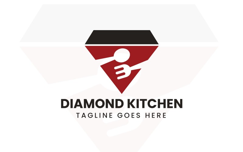 diamond kitchen food restaurant logo original