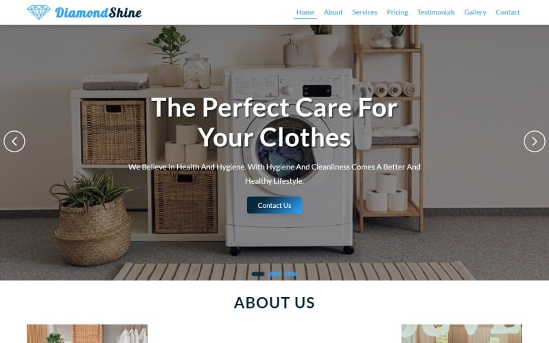 diamondshine laundry amp dry cleaning service html landing page template original