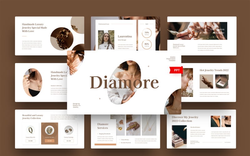 diamore jewelry powerpoint template original