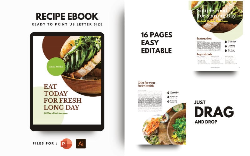 diet today recipes ebook powerpoint presentation template original