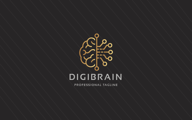 digi brain pro logo template original