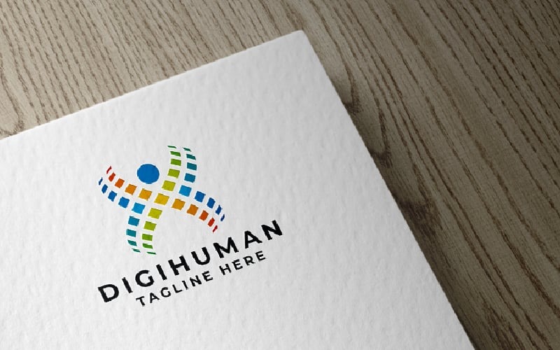 digi human pro logo template original
