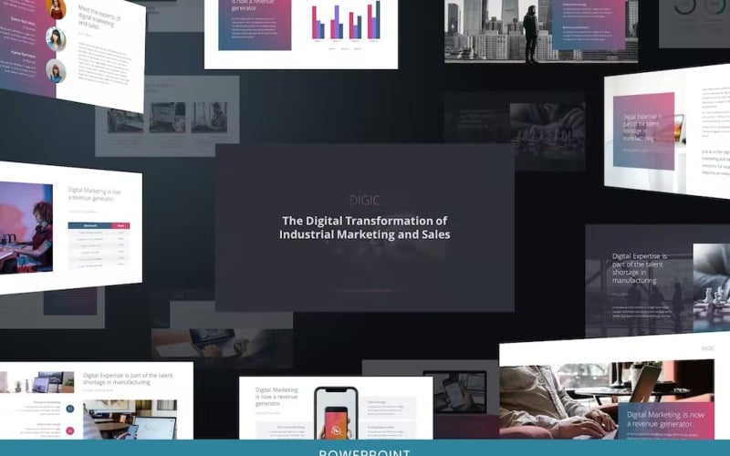 digic digital marketing powerpoint template original