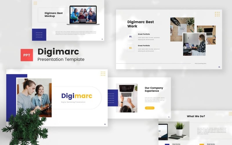 digimarc digital marketing powerpoint template original