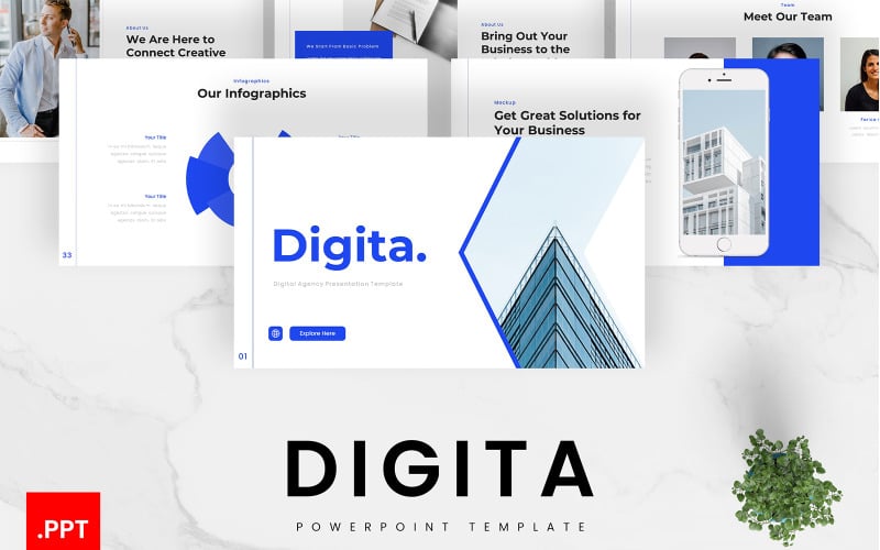 digita digital agency powerpoint template original
