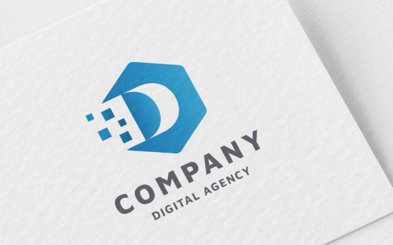 digital agency letter d logo original