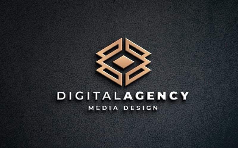 digital agency media and design logo original