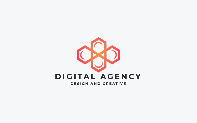 digital agency pro logo vector template original