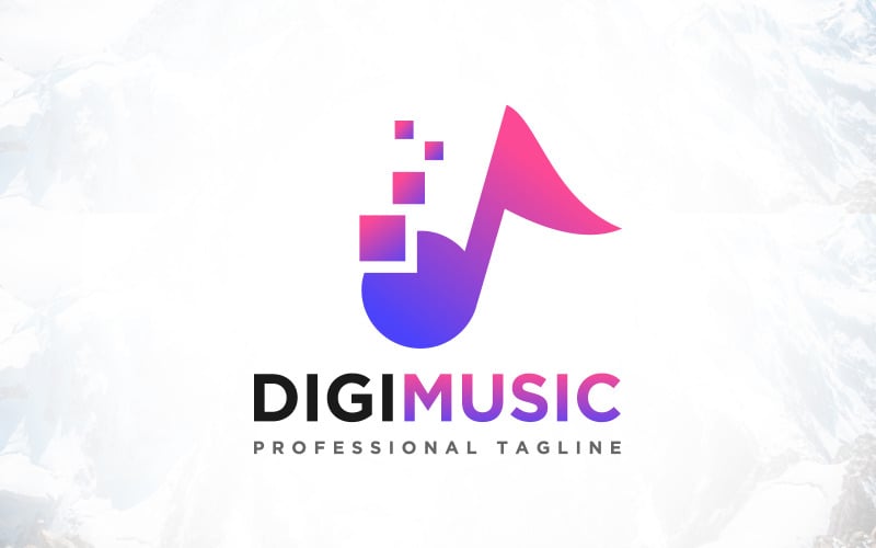 digital audio data music technology logo design original