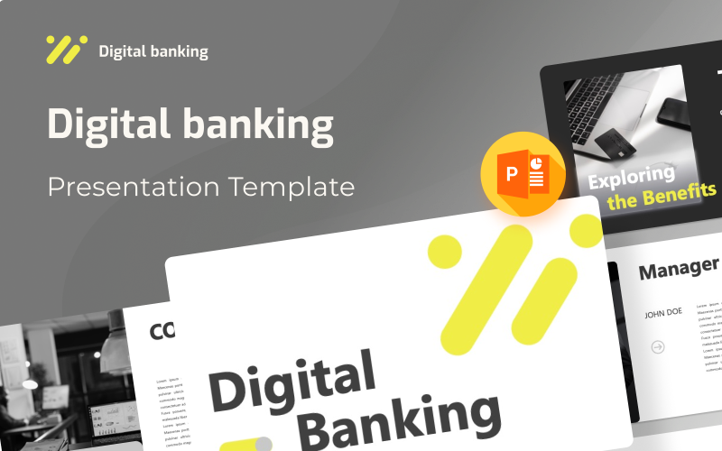 digital banking powerpoint presentation template original