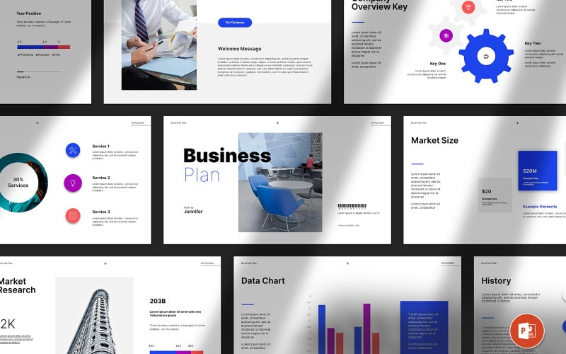 digital business plan powerpoint presentation template original