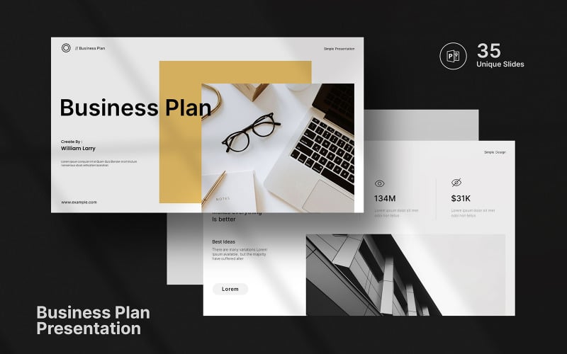 digital business plan powerpoint template original