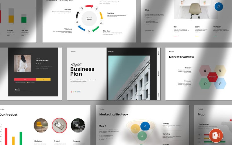 digital business plan presentation template original