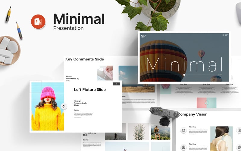 digital clean minimal powerpoint template original