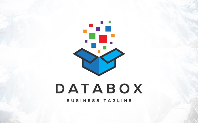 digital data box technology logo design original