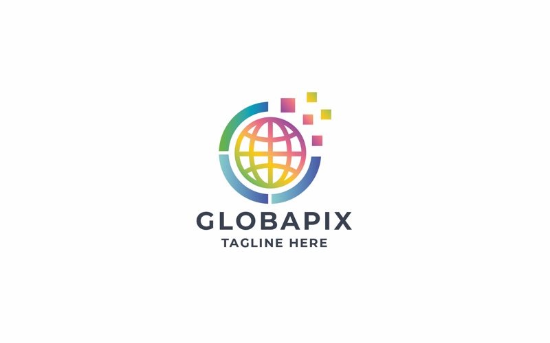 digital global pixel logo original
