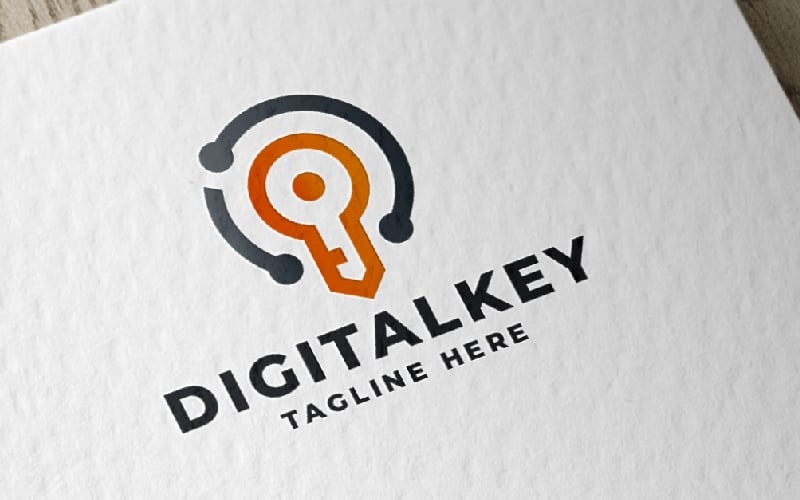 digital key pro logo template original