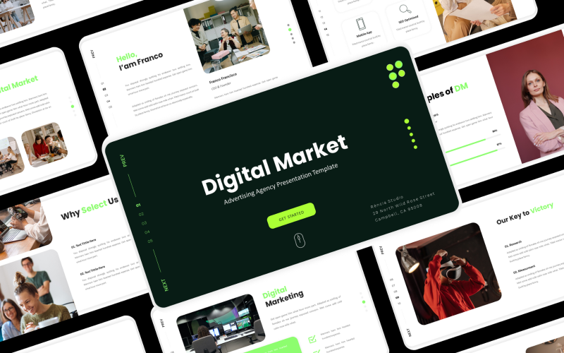 digital market powerpoint presentation templates original