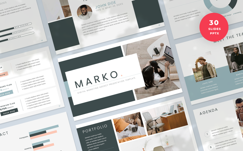 digital marketing agency presentation powerpoint template original