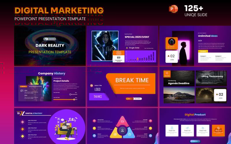 digital marketing animated powerpoint template original