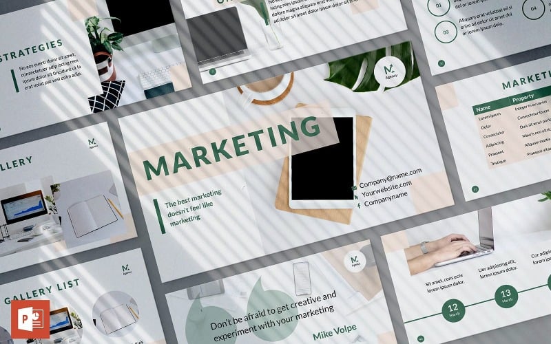 digital marketing company presentation powerpoint template original