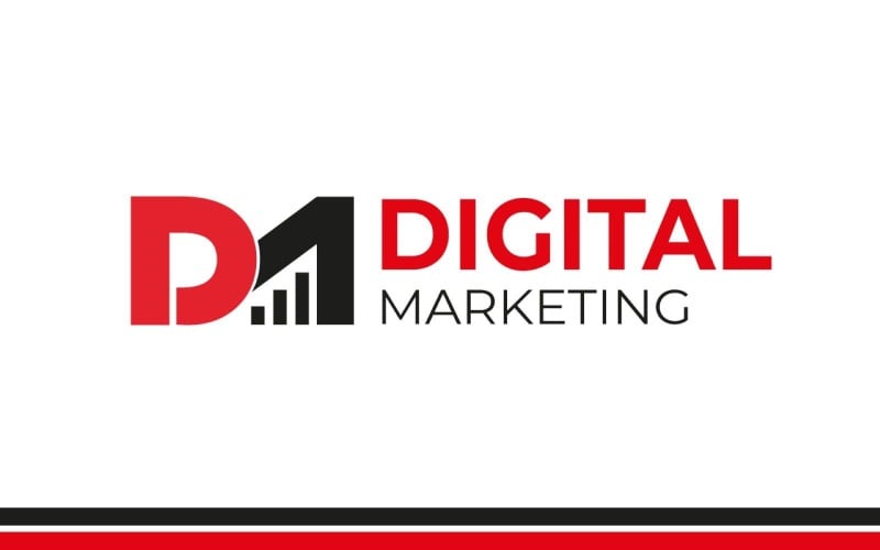 digital marketing logo with four colour variations original