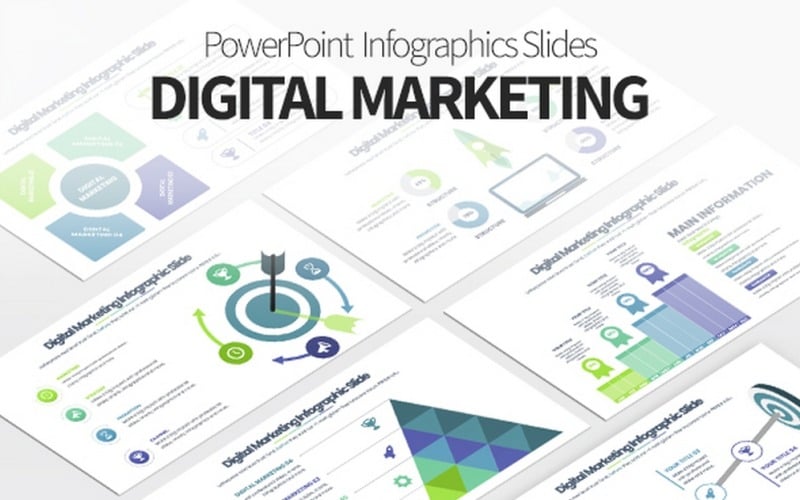 digital marketing powerpoint template infographics slides original