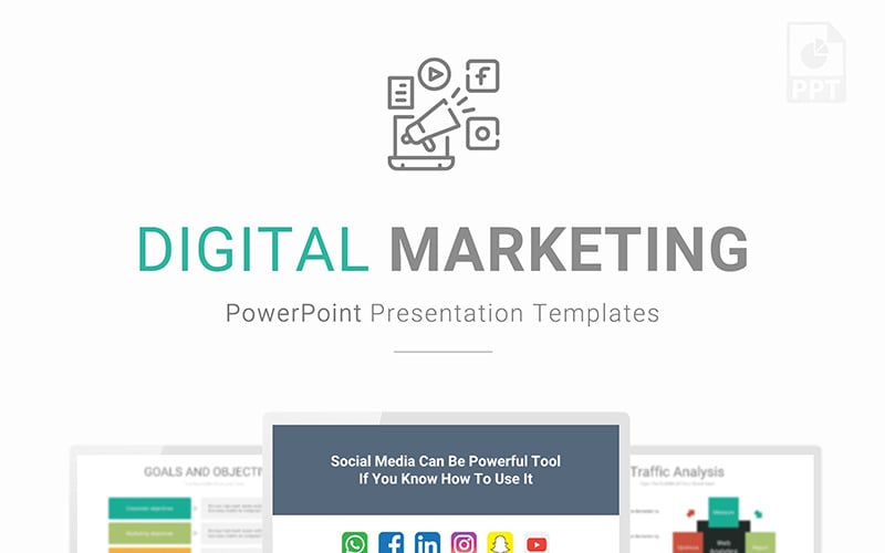 digital marketing presentation powerpoint template original