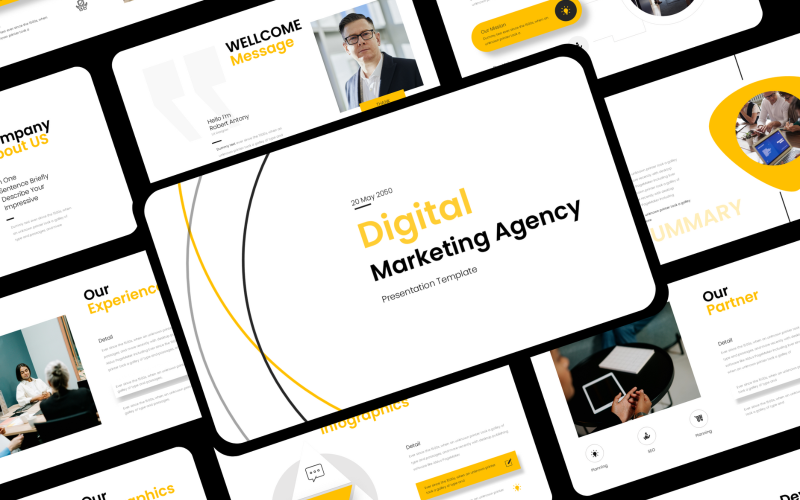 digital marketing presentation template powerpoint original
